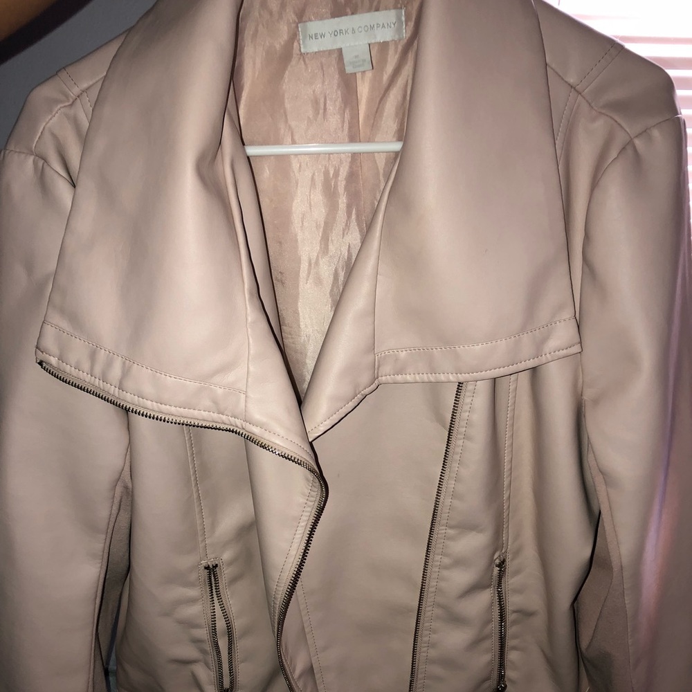 Soft Pink Leather Jacket - image 2